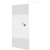 Leroy Merlin Box doccia walk-in Elidesign, vetro serigrafato 8 mm, L max 140 cm x H 200 cm, profilo bianco