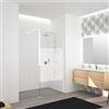 Leroy Merlin Box doccia walk-in Elidesign, vetro serigrafato 8 mm, L max 160 cm x H 200 cm, profilo bianco