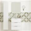 SENSEA Mobile da bagno sospeso sotto lavabo L 60 x H 72 x P 45 cm bianco laccato lucido, 3 cassetti SENSEA Jnka