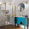 Leroy Merlin Box doccia walk-in Elidesign, vetro 8 mm, L max 160 cm x H 200 cm, profilo dorato