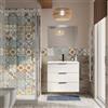 SENSEA Mobile da bagno sospeso sotto lavabo L 80 x H 72 x P 45 cm bianco laccato opaco, 3 cassetti SENSEA Jnka