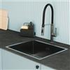DELINIA Set Lavello Loft in inox 45 cm e Miscelatore Oly antracite