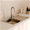DELINIA Set Lavello Loa in inox 76 cm e Miscelatore Loa cromo