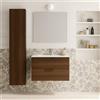SENSEA Mobile da bagno sospeso sotto lavabo L 80 x H 55 x P 45 cm noce, 2 cassetti SENSEA Jnka