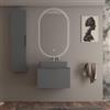 BADEN HAUS Lavabo da appoggio BADEN HAUS rettangolare in ceramica L 62 x H 11 x P 36 cm grigio