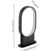 EGLO Lampada da tavolo LED Codriales nero, luce calda 1500 LUMEN