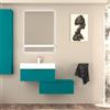 BADEN HAUS Mobile da bagno sospeso sotto lavabo Modula di BADEN HAUS L 70 x H 25 x P 44 cm blu petrolio opaco, 1 cassetto