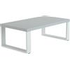 NATERIAL Tavolino Athena NATERIAL in alluminio con piano in alluminio bianco e grigio / argento 68.5x130cm