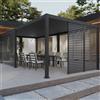 NATERIAL Pergola in alluminio grigio scuro 4 x 4 m - Modus NATERIAL