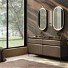 Leroy Merlin Lavabo da appoggio ovale in resina L 54 x H 13.5 x P 34 cm bronzo