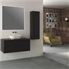 BADEN HAUS Colonna per mobile bagno Domino di Baden Haus 1 anta P 20 x L 35 x H 115 cm nero opaco pvc cannettato