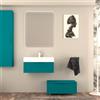 BADEN HAUS Mobile da bagno sospeso sotto lavabo Modula di BADEN HAUS L 70 x H 25 x P 44 cm blu petrolio cannettato opaco, 1 cassetto