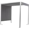 NATERIAL Letto da esterno NATERIAL in alluminio bianco e cuscino grigio L 150 x H 35 x P 200 cm