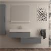 BADEN HAUS Mobile da bagno sospeso sotto lavabo Modula di BADEN HAUS L 90 x H 25 x P 44 cm grigio nuvola opaco, 1 cassetto