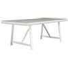 NATERIAL Tavolo da pranzo per giardino Luma NATERIAL in alluminio con piano in vetro bianco per 8 persone 101.5x201.5cm