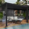 NATERIAL Pergola bioclimatica 720 cm in alluminio grigio scuro - Modus NATERIAL