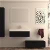 BADEN HAUS Mobile da bagno sospeso sotto lavabo Modula di BADEN HAUS L 90 x H 25 x P 44 cm nero opaco cannettato, 1 cassetto