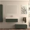 BADEN HAUS Mobile da bagno sospeso sotto lavabo Modula di BADEN HAUS L 90 x H 25 x P 44 cm verde opaco cannettato, 1 cassetto