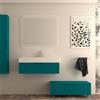 BADEN HAUS Mobile da bagno sospeso sotto lavabo Modula di BADEN HAUS L 90 x H 25 x P 44 cm blu petrolio cannettato opaco, 1 cassetto
