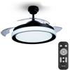 Philips Ventilatore da soffitto Bliss pale retrattili trasparenti, struttura nero ø 51 cm PHILIPS