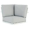 NATERIAL Angolo per divano da giardino con cuscino grigio Athena NATERIAL, struttura in alluminio seduta in alluminio bianco, L 91 x H 91 x P 91 cm