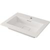 BADEN HAUS Lavabo a incasso rettangolare vasca centrale DOMINO H 1 x P 46 cm in resina bianco opaco