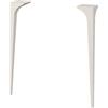 BADEN HAUS Set di 2 gambe per mobili BADEN HAUS in legno bianco opaco H 47 cm 2 pezzi
