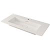 BADEN HAUS Lavabo a incasso rettangolare vasca centrale DOMINO H 1 x P 46 cm in resina bianco opaco