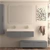 BADEN HAUS Mobile da bagno sospeso sotto lavabo Modula di BADEN HAUS L 120 x H 25 x P 44 cm grigio nuvola cannettato opaco, 1 cassetto