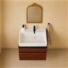 Leroy Merlin Mobile da bagno sospeso sotto lavabo L 99.5 x H 60 x P 45.5 cm rosso opaco, 2 cassetti Fusion