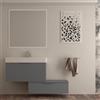 BADEN HAUS Mobile da bagno sospeso sotto lavabo Modula di BADEN HAUS L 90 x H 43 x P 44 cm grigio nuvola cannettato opaco, 2 cassetti