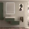 BADEN HAUS Mobile da bagno sospeso sotto lavabo Modula di BADEN HAUS L 70 x H 25 x P 44 cm verde opaco liscio, 1 cassetto