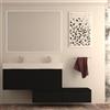 BADEN HAUS Mobile da bagno sospeso sotto lavabo Modula di BADEN HAUS L 120 x H 43 x P 44 cm nero cannettato opaco, 2 cassetti