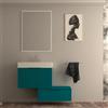 BADEN HAUS Mobile da bagno sospeso sotto lavabo Modula di BADEN HAUS L 70 x H 43 x P 44 cm blu petrolio cannettato opaco, 2 cassetti
