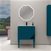 BADEN HAUS Mobile bagno sospeso con lavabo L 70 x H 55 x P 45.3 cm blu petrolio per vasca centrale Vintage