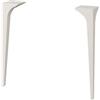 BADEN HAUS Set di 2 gambe per mobili BADEN HAUS in legno bianco opaco H 39 cm 2 pezzi