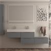 BADEN HAUS Mobile da bagno sospeso sotto lavabo Modula di BADEN HAUS L 120 x H 25 x P 44 cm grigio nuvola opaco liscio, 1 cassetto