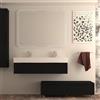 BADEN HAUS Mobile da bagno sospeso sotto lavabo Modula di BADEN HAUS L 120 x H 25 x P 44 cm nero cannettato opaco, 1 cassetto