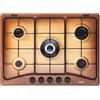 Delonghi Piastra di cottura a gas 5 fuochi FFT 57 ASV DE'LONGHI griglie in acciaio smaltato