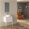 BADEN HAUS Mobile da bagno sospeso sotto lavabo Domino di Baden Haus L 60 x H 43 x P 46 cm bianco cannettato opaco, 1 cassetto