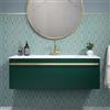 RANDAL Mobile da bagno sospeso sotto lavabo L 120 x H 40 x P 46 cm verde laminato opaco, 1 cassetto RANDAL LOA