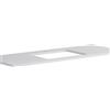 Leroy Merlin Top per lavabo semincasso Niwa 18045-MM L 120 x H 1.8 x P 46 cm laccato opaco bianco truciolare
