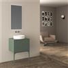 BADEN HAUS Mobile da bagno sospeso sotto lavabo Domino di Baden Haus L 60 x H 43 x P 46 cm verde cannettato opaco, 1 cassetto