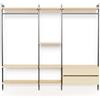 Leroy Merlin Kit cabina armadio Project Kit Guardaroba Industriale in alluminio 245 x 220 x 50 cm marrone/antracite