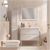 SENSEA Mobile bagno da terra con lavabo L 90 x H 57 x P 48.1 cm bianco per vasca centrale Charm
