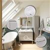SENSEA Mobile bagno da terra con lavabo L 90 x H 57 x P 48.1 cm grigio per vasca centrale Charm