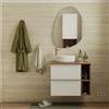 SENSEA Mobile da bagno a terra L 60 x H 76 x P 50 cm rovere primitivo opaco, 2 ante COLAVENE Modern
