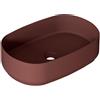Leroy Merlin Lavabo da appoggio Kyoto ovale in ceramica L 55 x H 12 x P 36 cm rosso