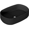 Leroy Merlin Lavabo da appoggio Kyoto ovale in ceramica L 55 x H 12 x P 36 cm nero