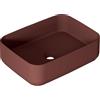 Leroy Merlin Lavabo da appoggio Kyoto rettangolare in ceramica L 50 x H 12 x P 36 cm rosso
